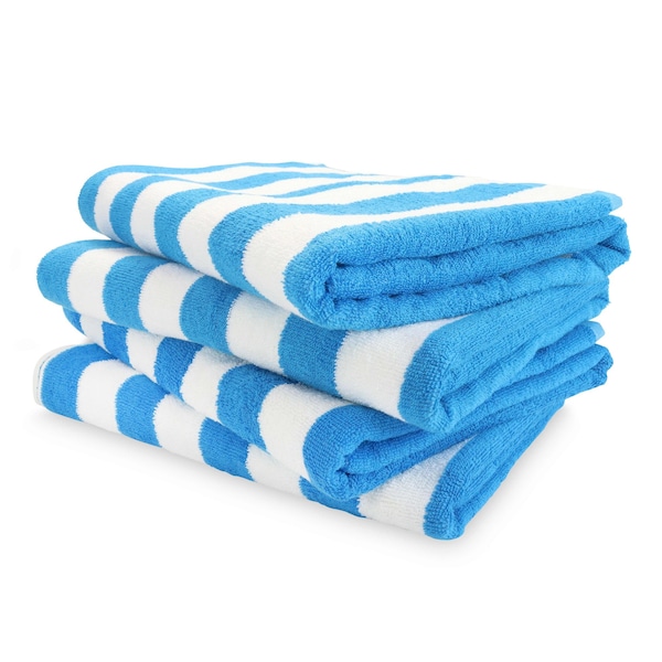 Monarch Brands California Cabana Towels, 30in x 70in , Blue, 4PK PNP-CABANA-BL - main